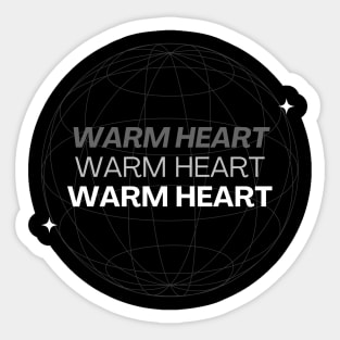 Black White Simple Warm Heart Sticker